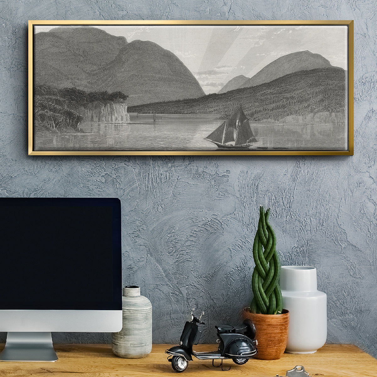 Mount Desert, Coast of Maine - Floater Framed Canvas Print