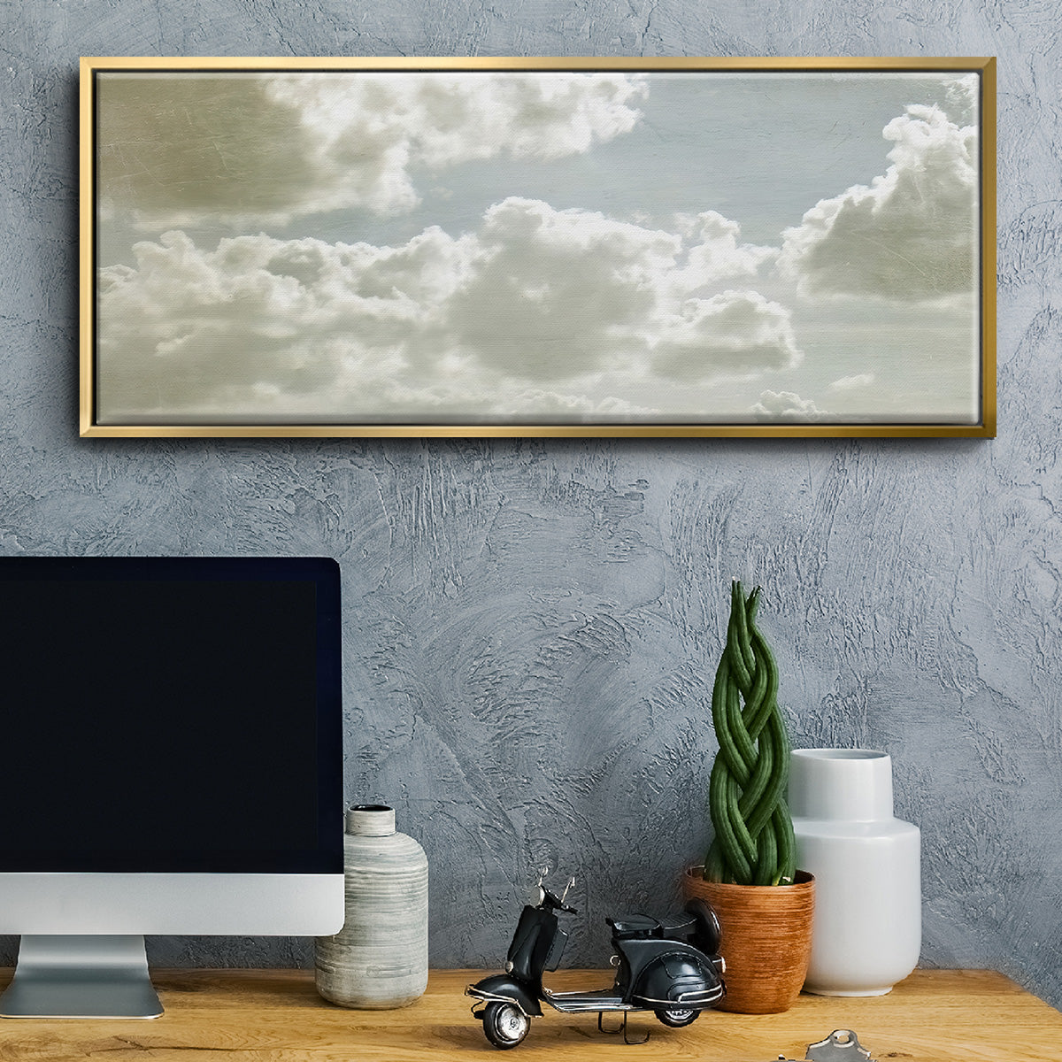 Sky Scrapers IV - Floater Framed Canvas Print