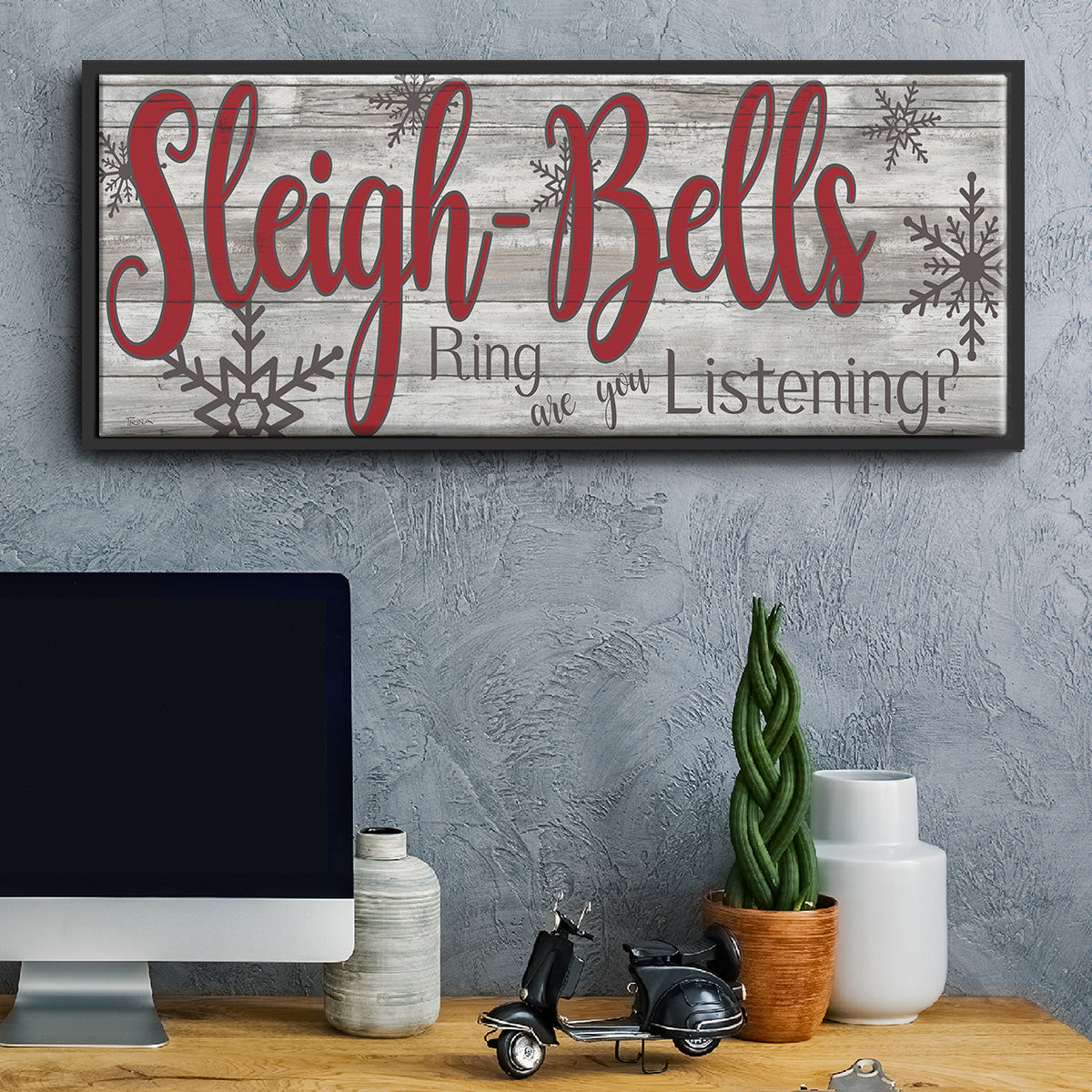 Sleigh Bells - Floater Framed Canvas Print
