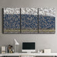 Three-panel canvas wall art featuring group of animals in open field, displayed above a desk in a home office.