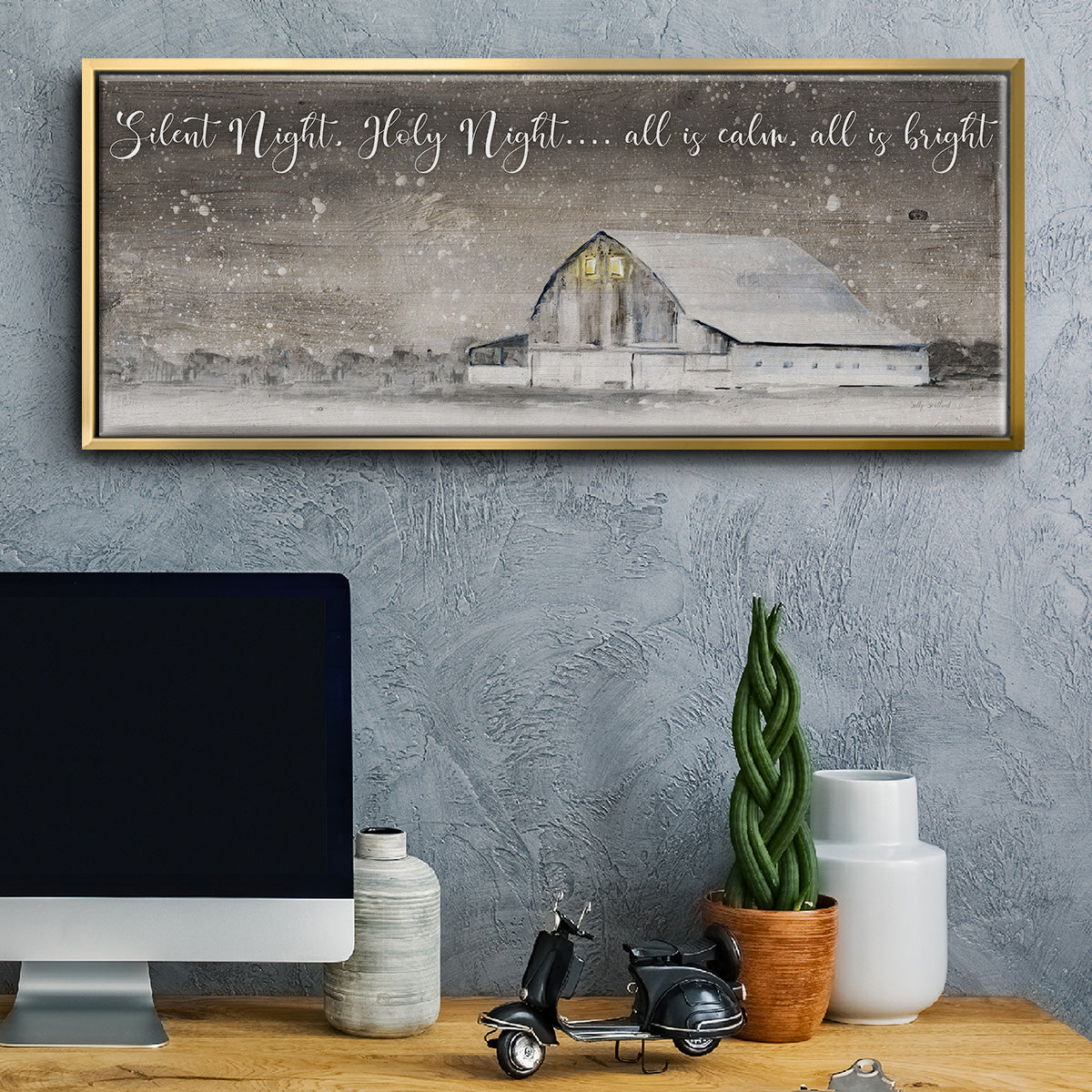 Silent Night - Floater Framed Canvas Print