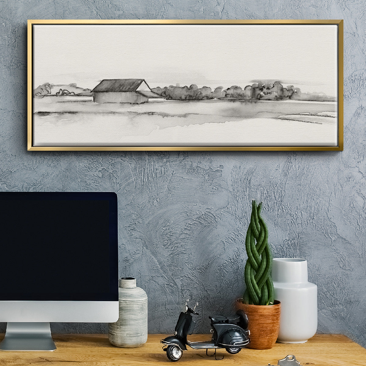 Wyeth Barn I - Floater Framed Canvas Print