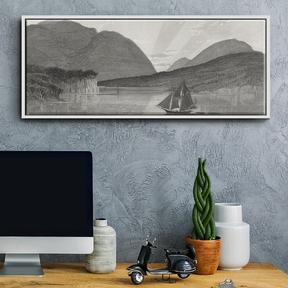 Mount Desert, Coast of Maine - Floater Framed Canvas Print
