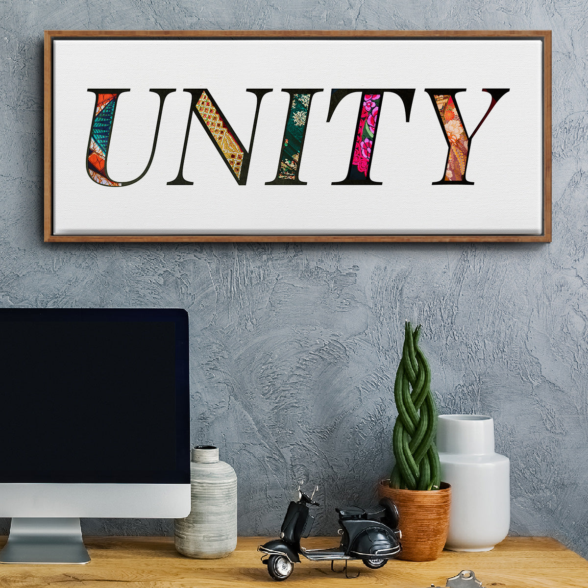 Unity - Floater Framed Canvas Print