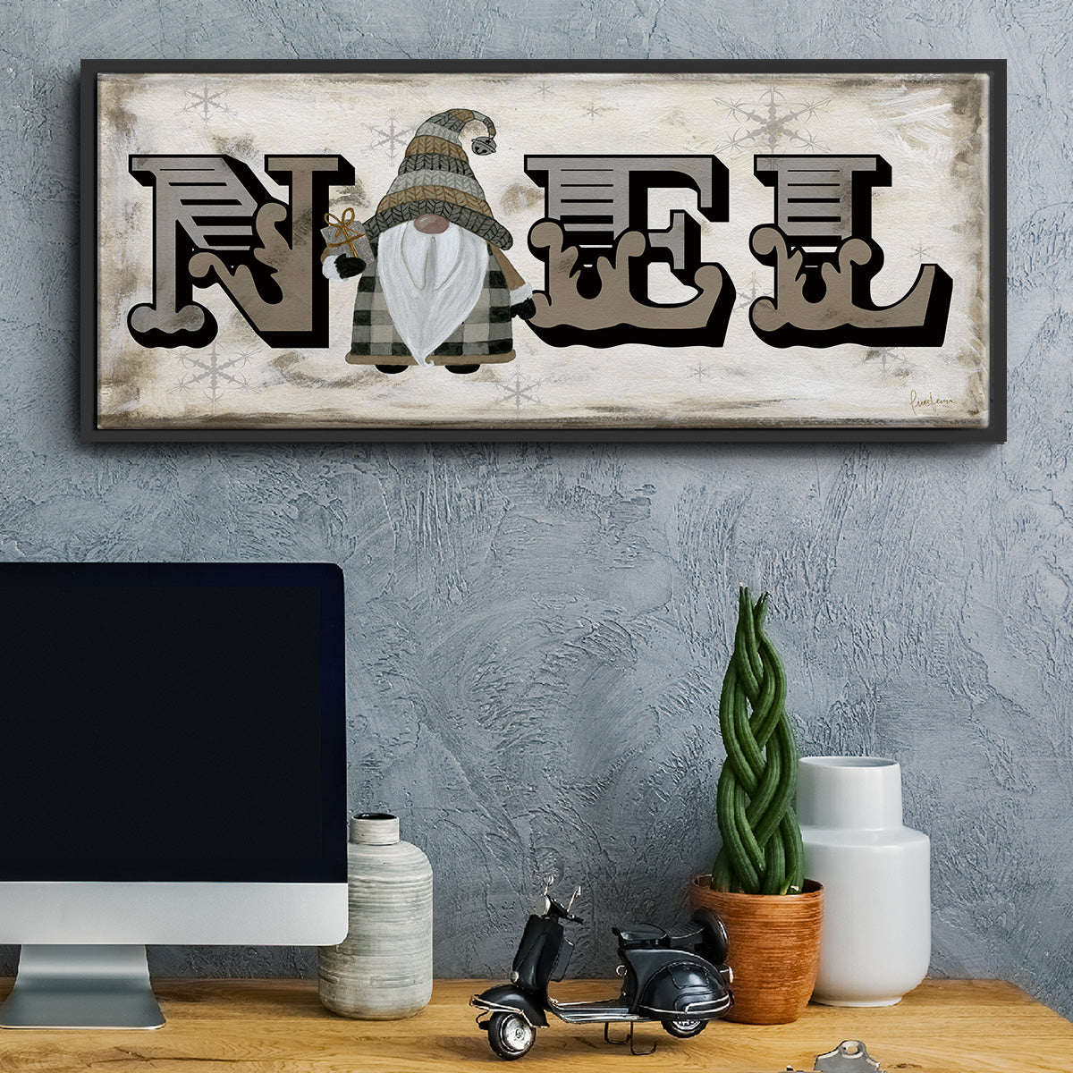 Winter Wonderland Friend Noel - Floater Framed Canvas Print