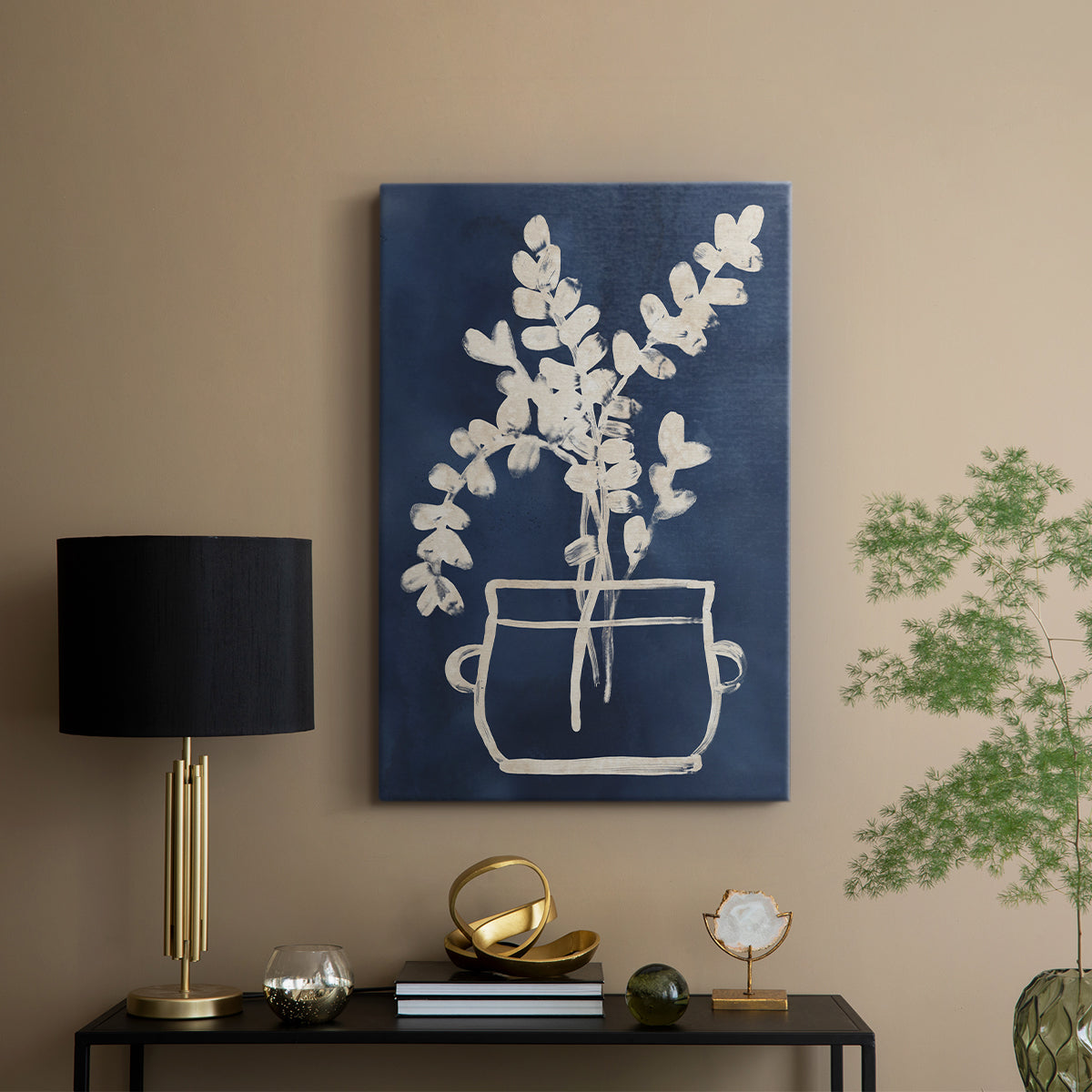 Vessel on Indigo I - Canvas Art Print