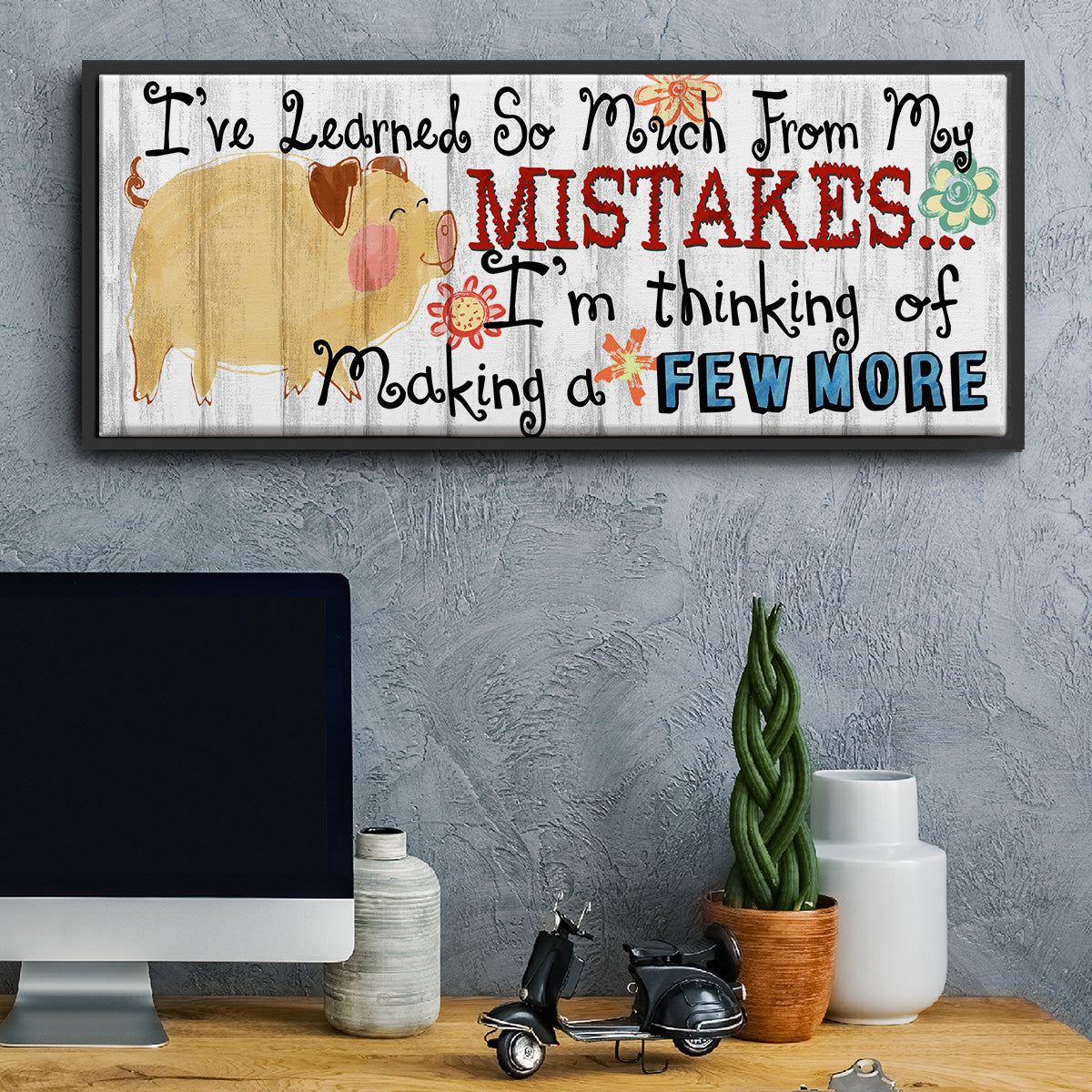 I've Learned - Floater Framed Canvas Print