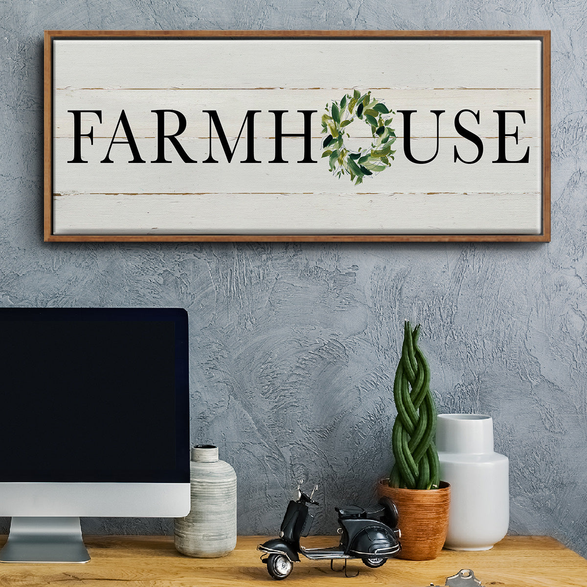 Farmhouse - Floater Framed Canvas Print