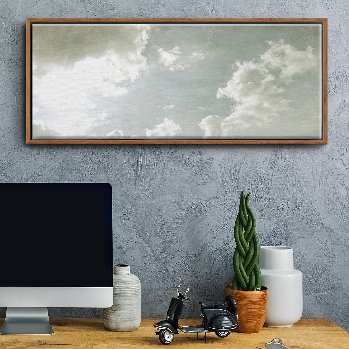 Sky Scrapers I - Floater Framed Canvas Print