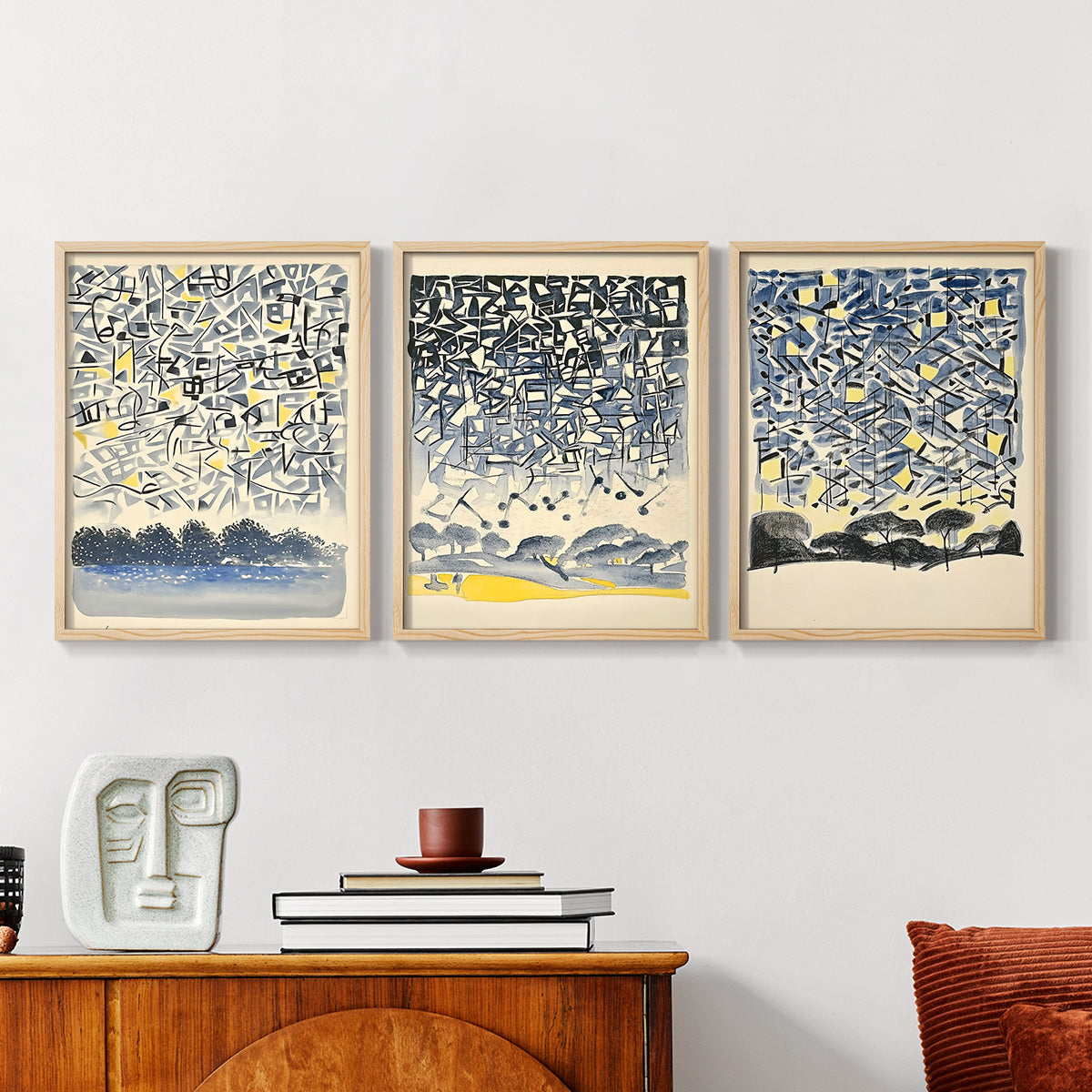 Abstract Series CXCII - Restickable Framed Art Set