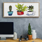 Vibing Succulents II - Floater Framed Canvas Print