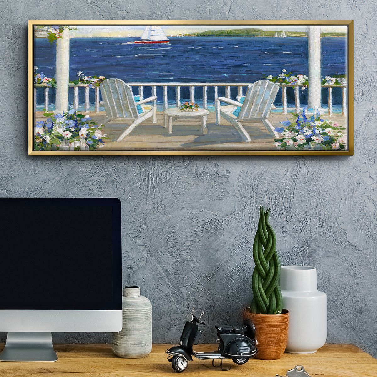 Summer Sail - Floater Framed Canvas Print
