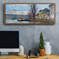 The Seine at Lavacourt, Winter, 1879 - Floater Framed Canvas Print