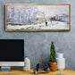Snow in Argenteuil, 1875 - Floater Framed Canvas Print