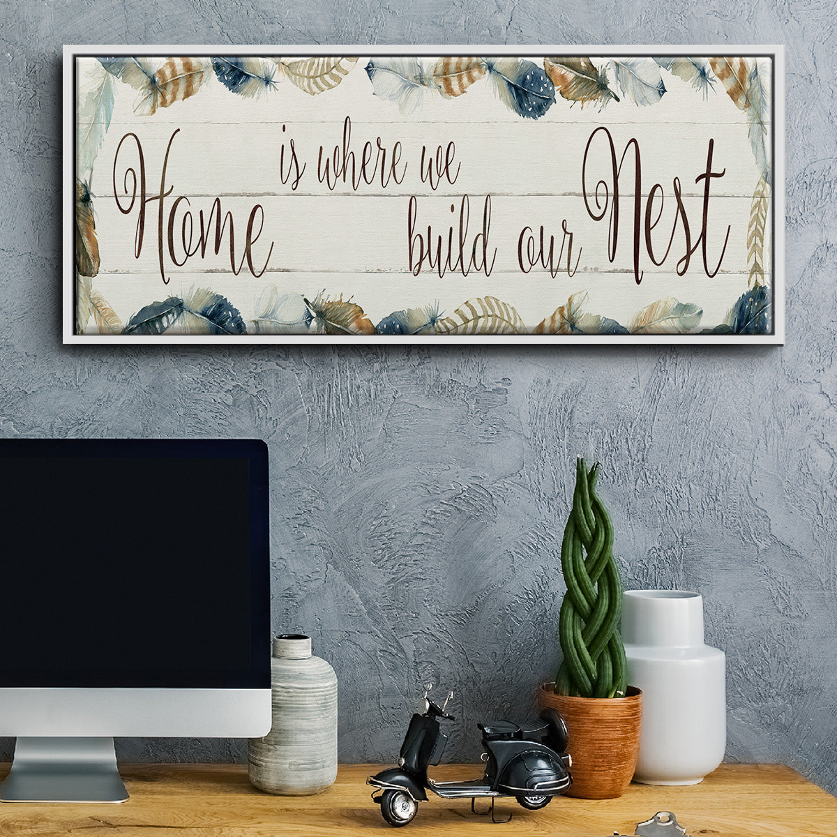 Home Nest - Floater Framed Canvas Print