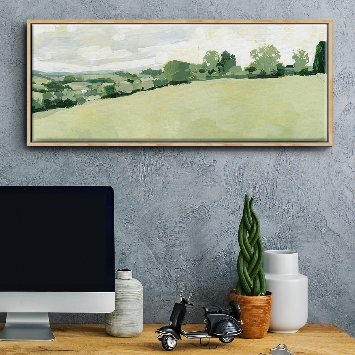 Pearly Pasture II - Floater Framed Canvas Print