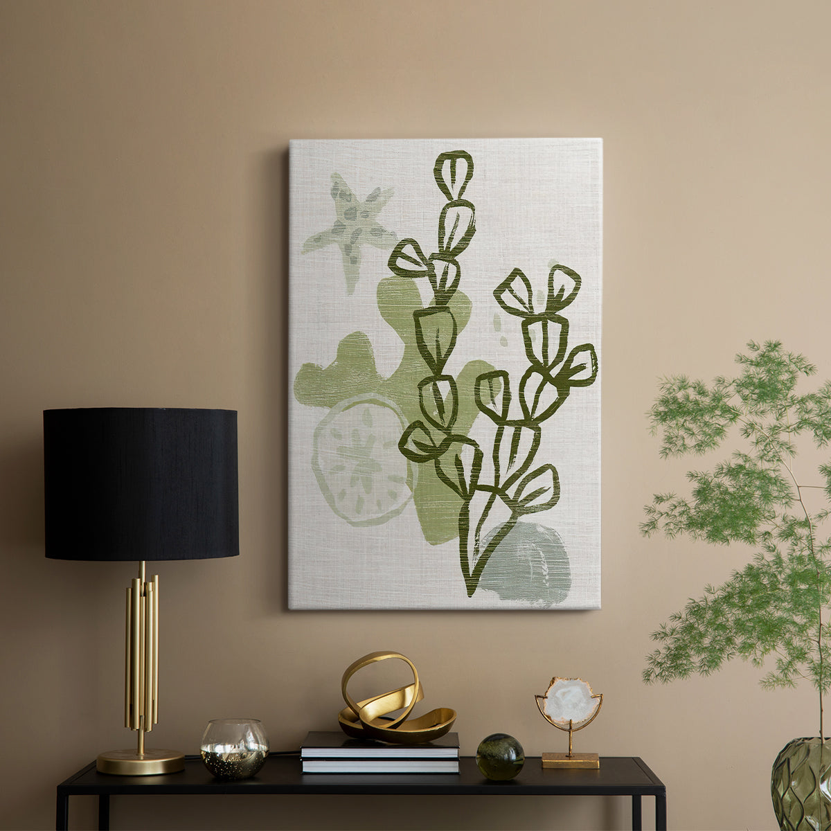 Coral Blockprint I - Canvas Art Print