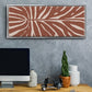 Terra Cotta Block Palms III - Floater Framed Canvas Print