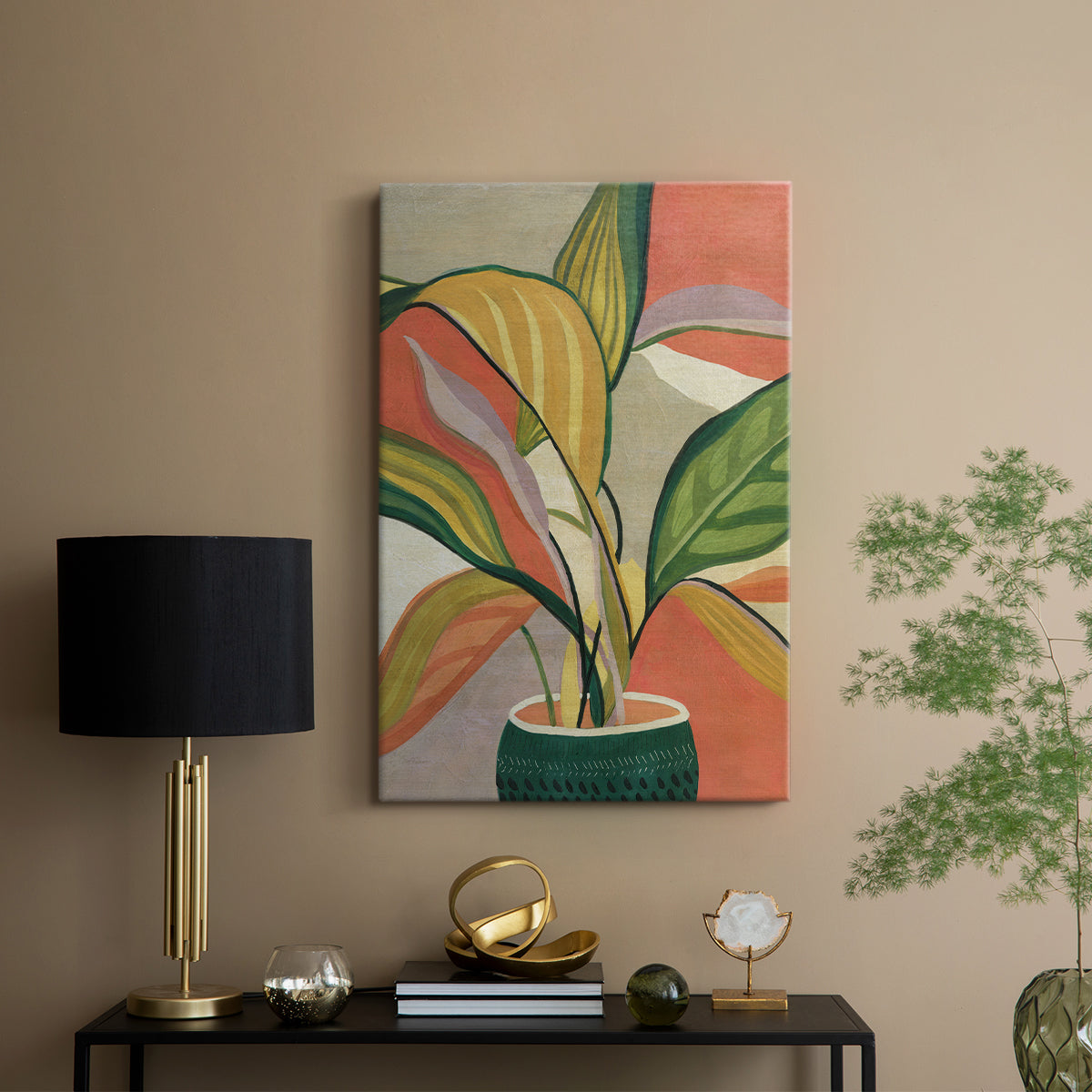 Potted Bird of Paradise - Canvas Art Print