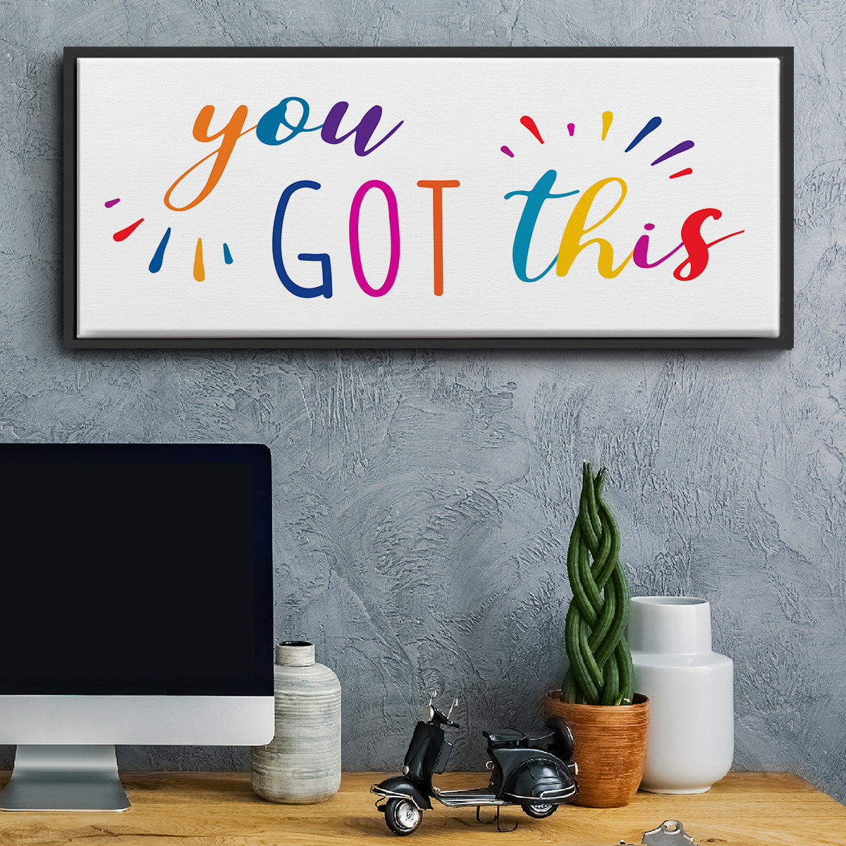 Rainbow Got This - Floater Framed Canvas Print