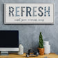 Refresh - Floater Framed Canvas Print