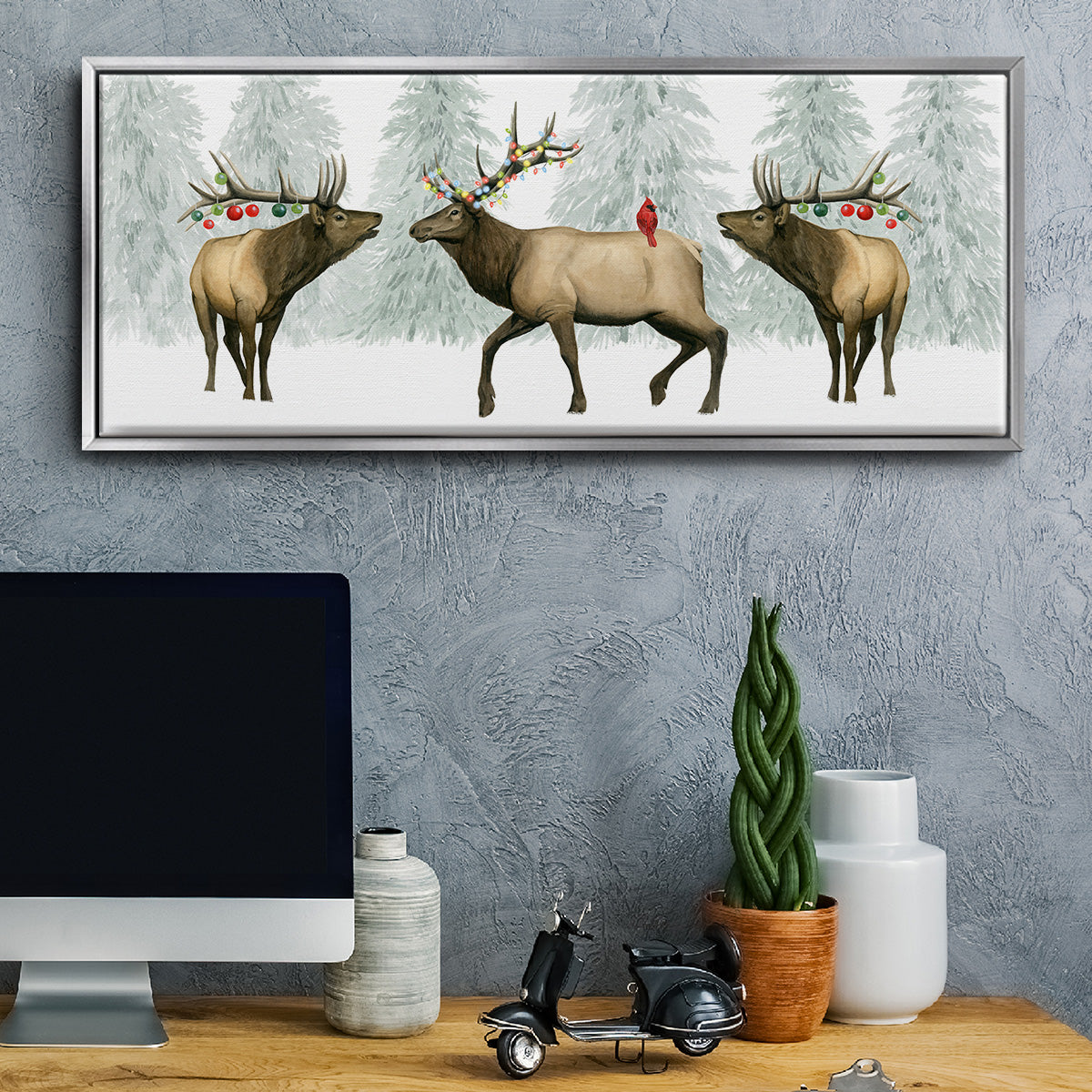 Festive Forest Collection D - Floater Framed Canvas Print