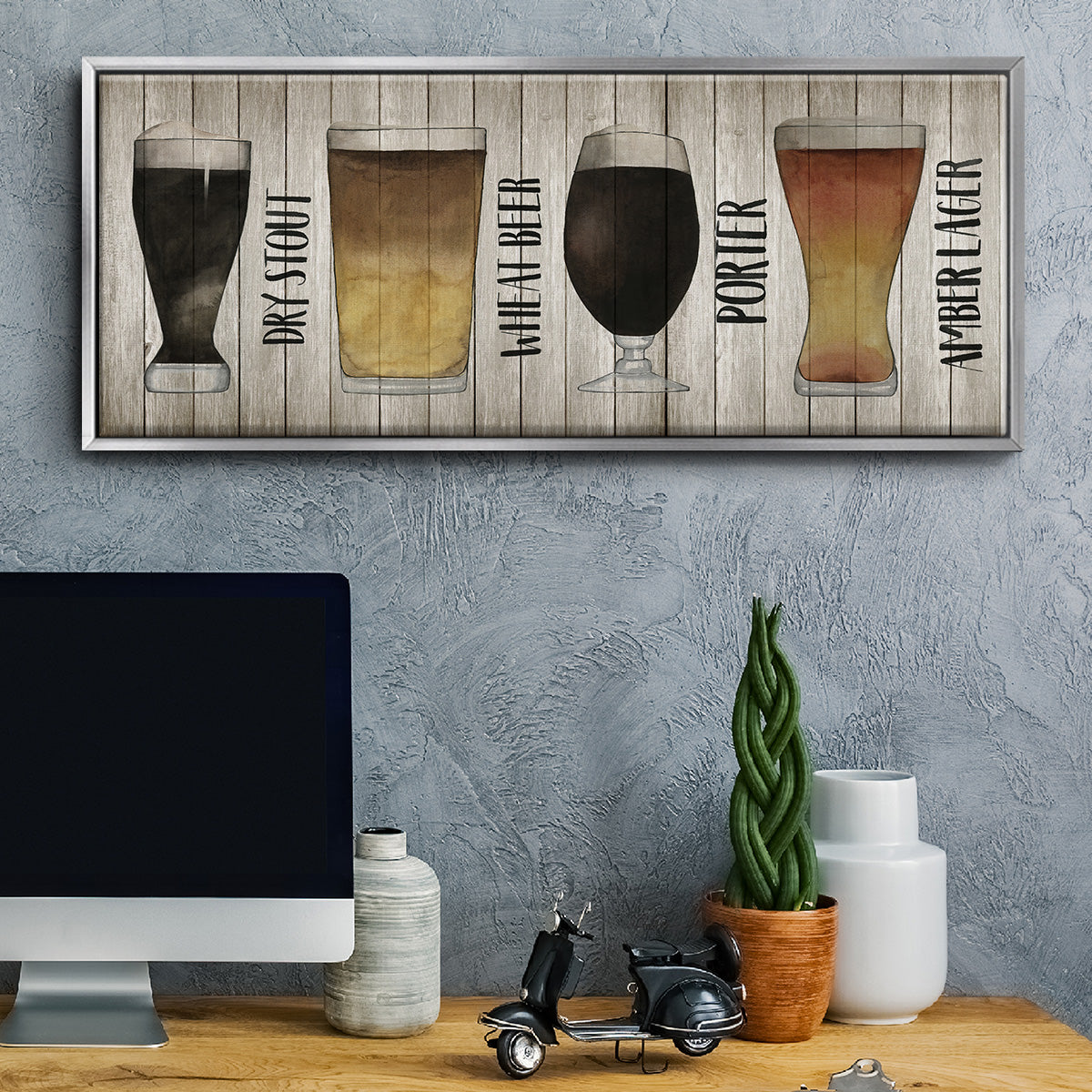 Beer Chart II - Floater Framed Canvas Print