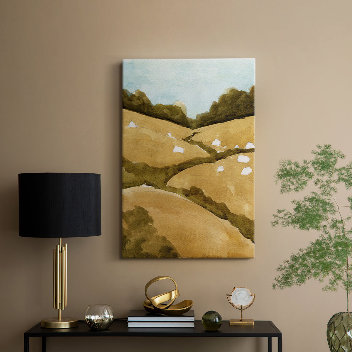 Scattered Sheep I - Canvas Art Print