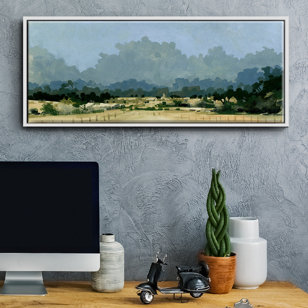 Wild Farmland I - Floater Framed Canvas Print