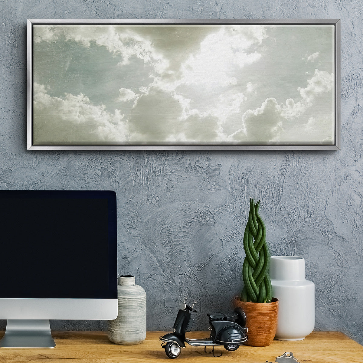 Sky Scrapers II - Floater Framed Canvas Print