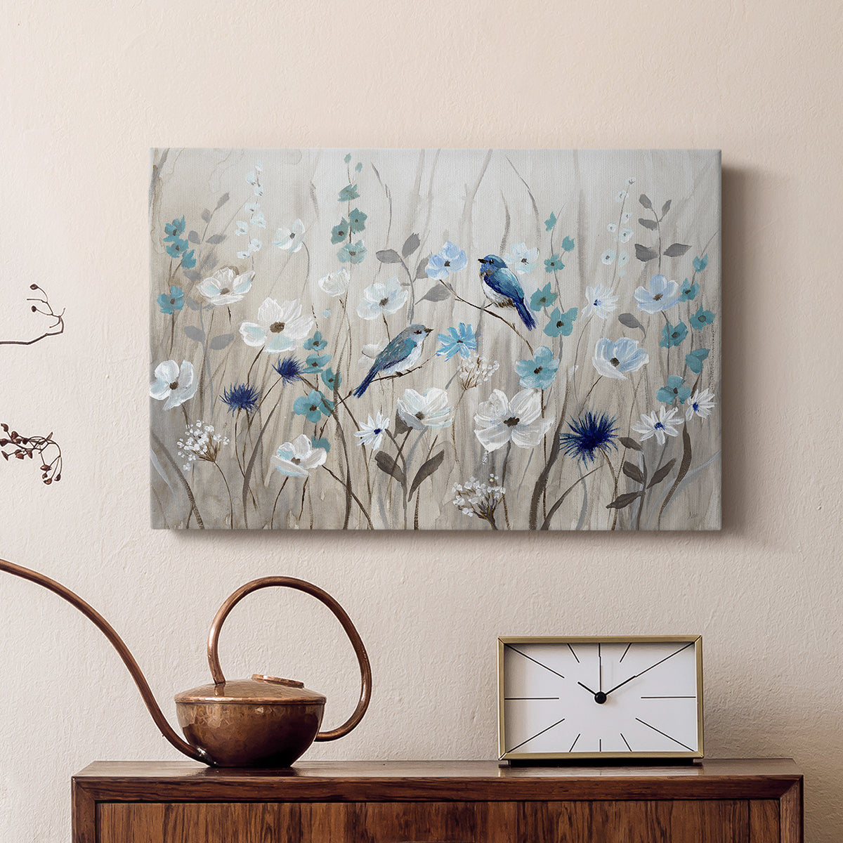 Bluebirds in Spring - Canvas Art Print