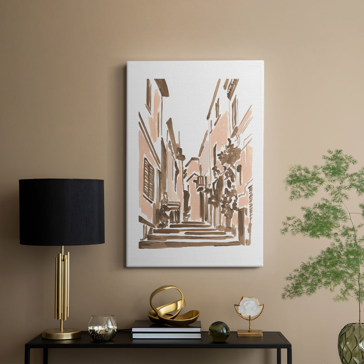 Blush Architecture Study I - Canvas Art Print