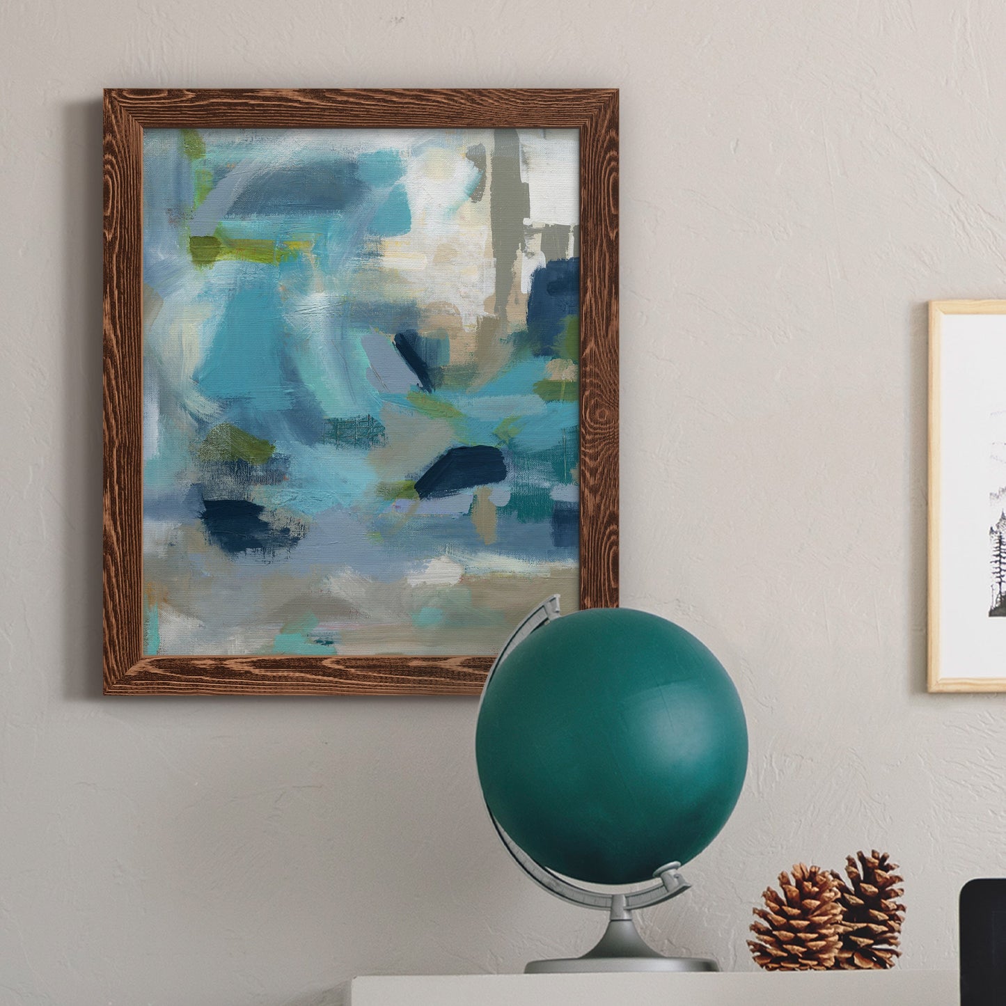 Circle the Beachfront - Barnwood Framed Canvas Print