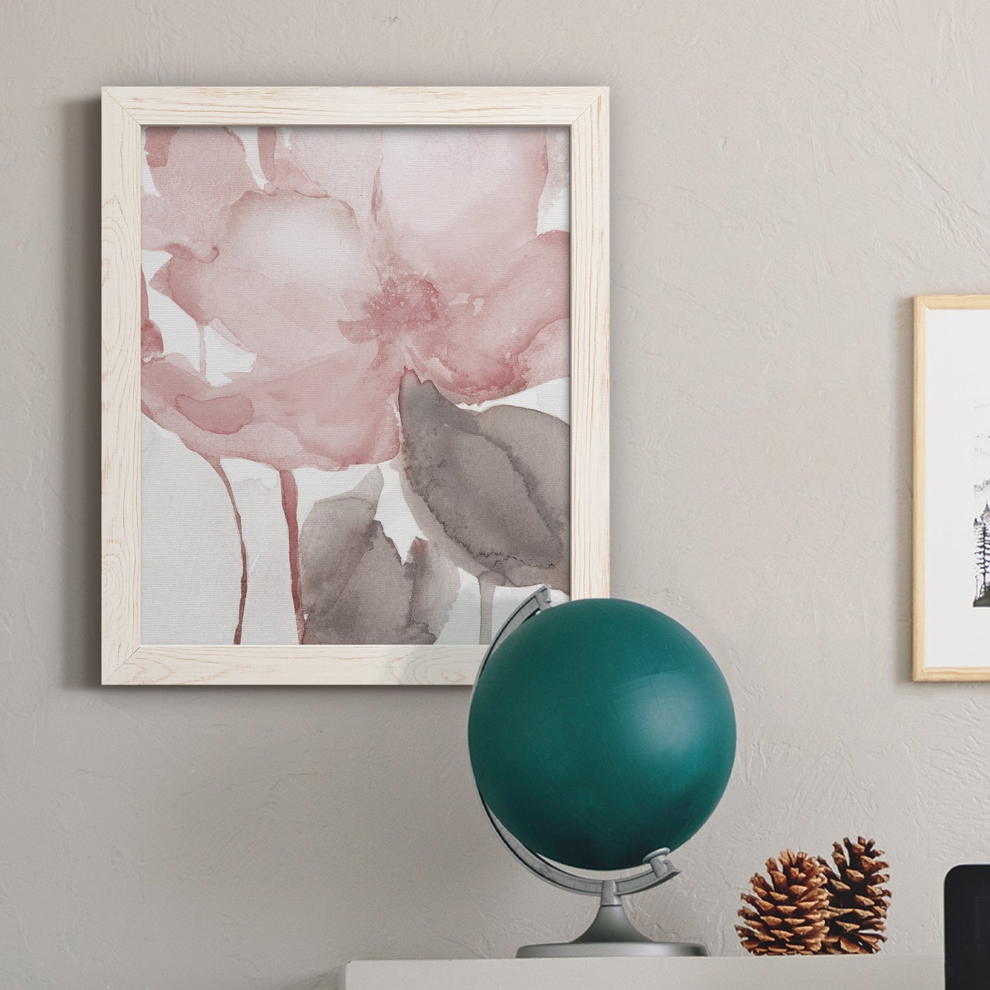 Blush Bloom II - Premium Canvas Framed in Barnwood - Ready to Hang