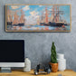 The Sea, Port in Amsterdam, 1874 - Floater Framed Canvas Print