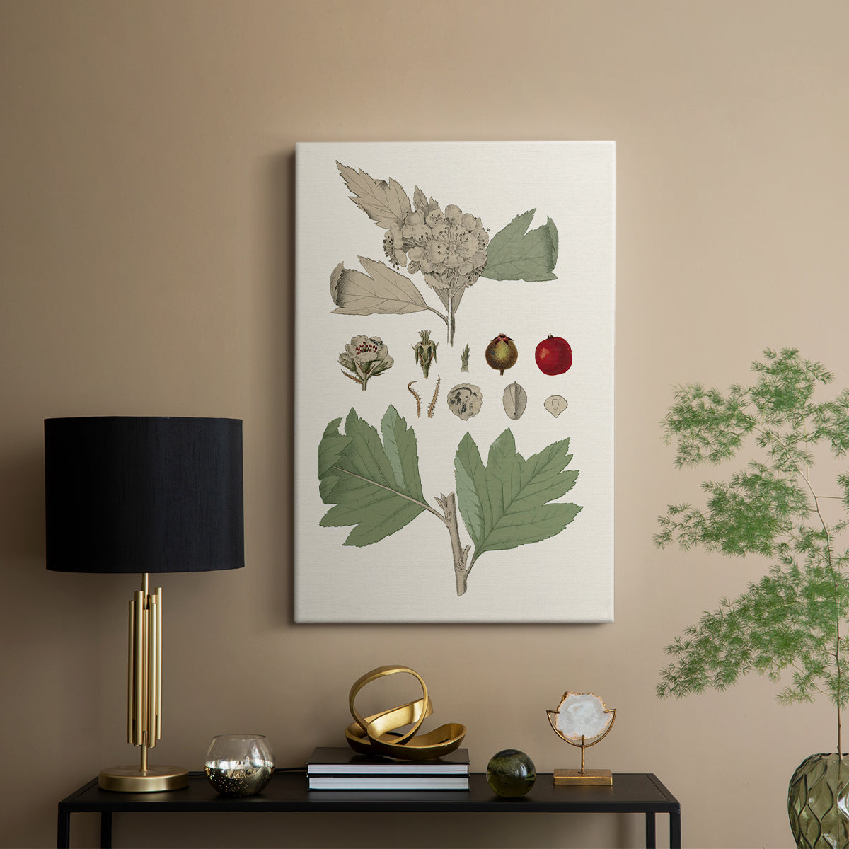 Leaves & Berries IV - Canvas Art Print