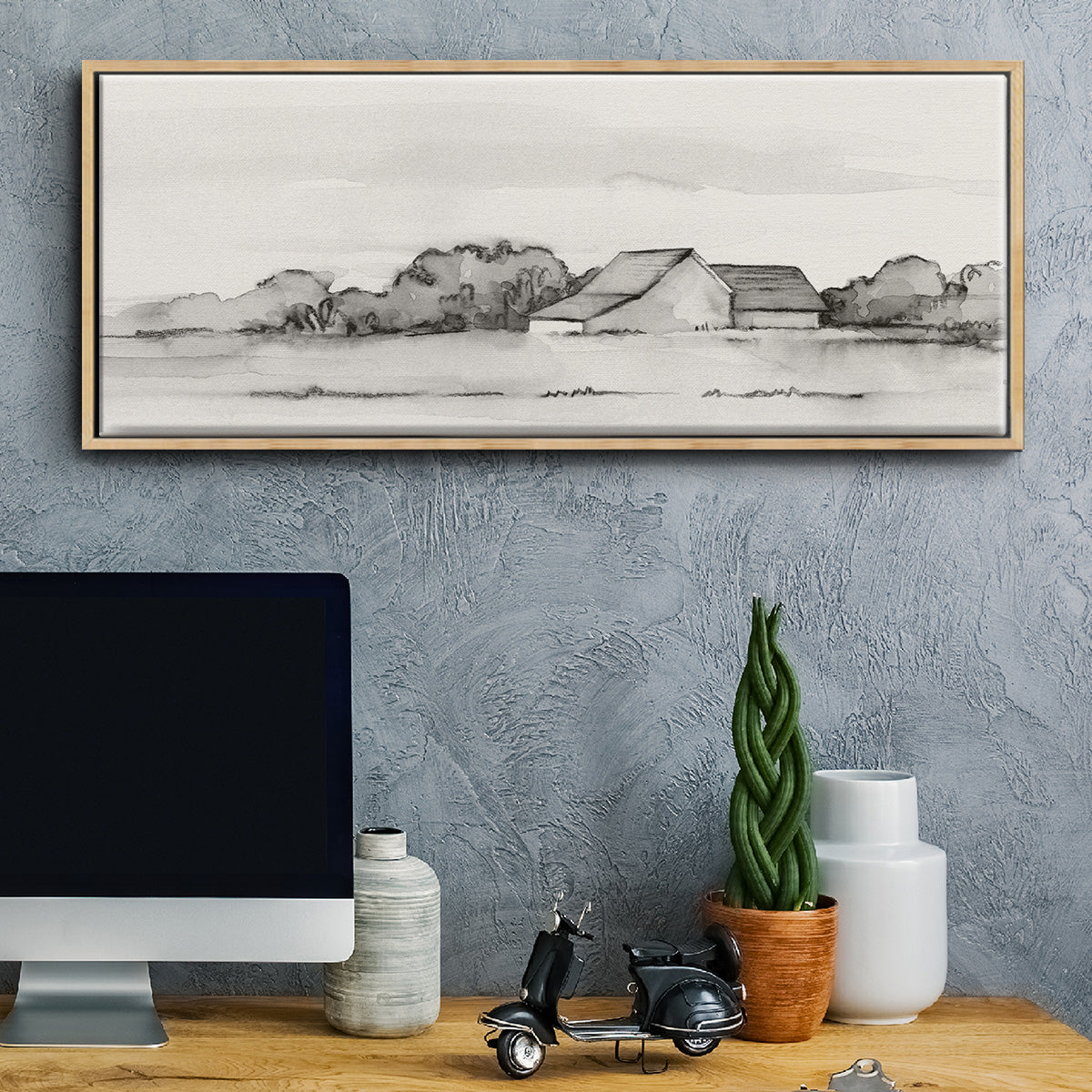 Wyeth Barn II - Floater Framed Canvas Print