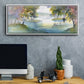 Meandering Lake I - Floater Framed Canvas Print