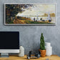 The Riverbank at Le Petit - Floater Framed Canvas Print