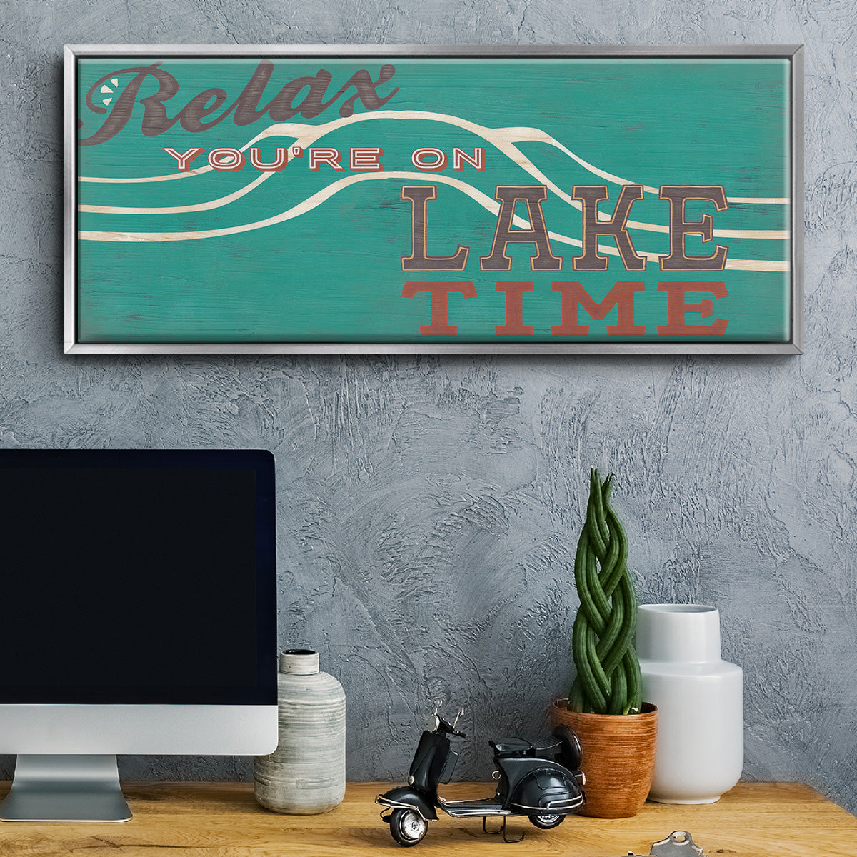 Cabin Life Collection H - Floater Framed Canvas Print