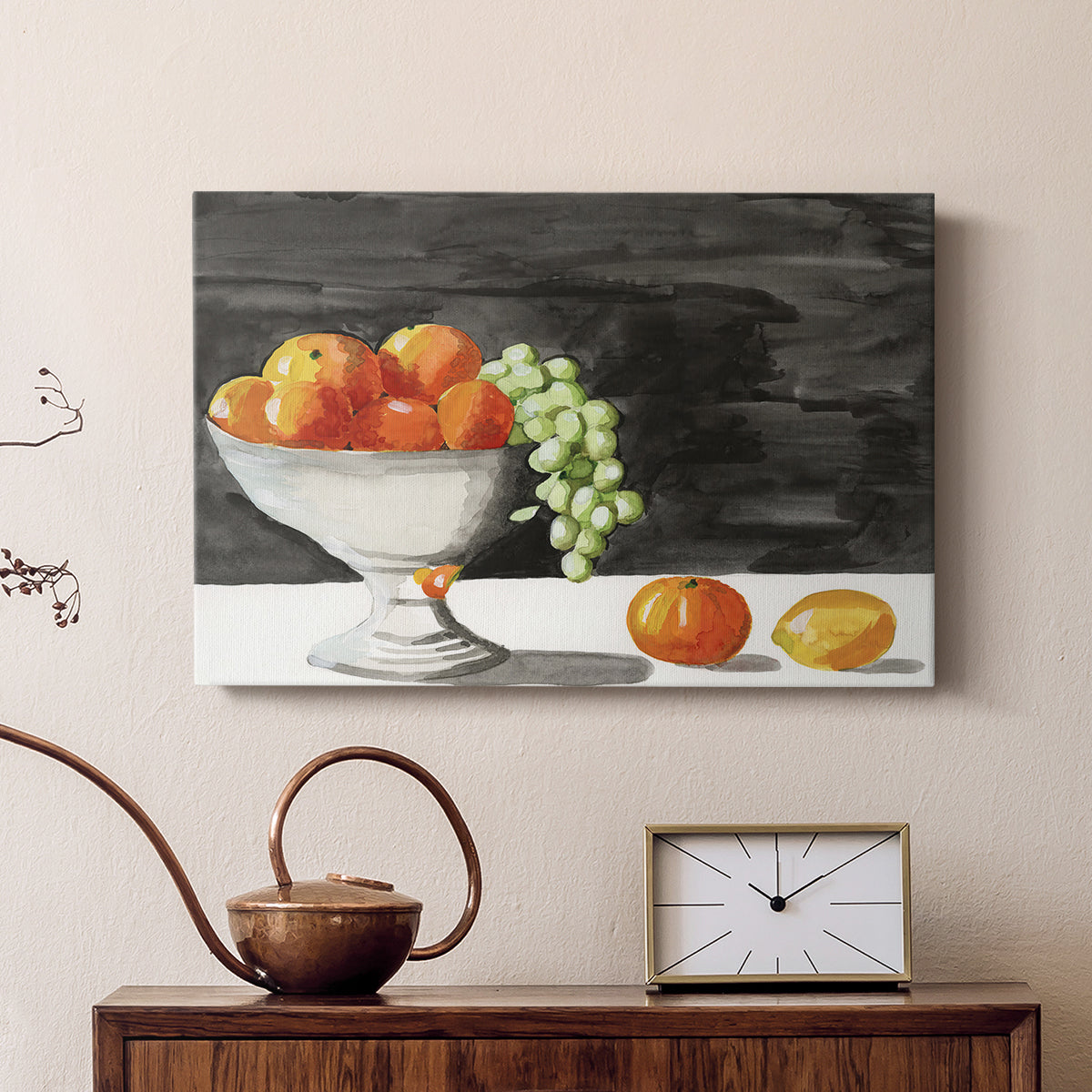 Watercolor Fruit Bowl II - Canvas Art Print