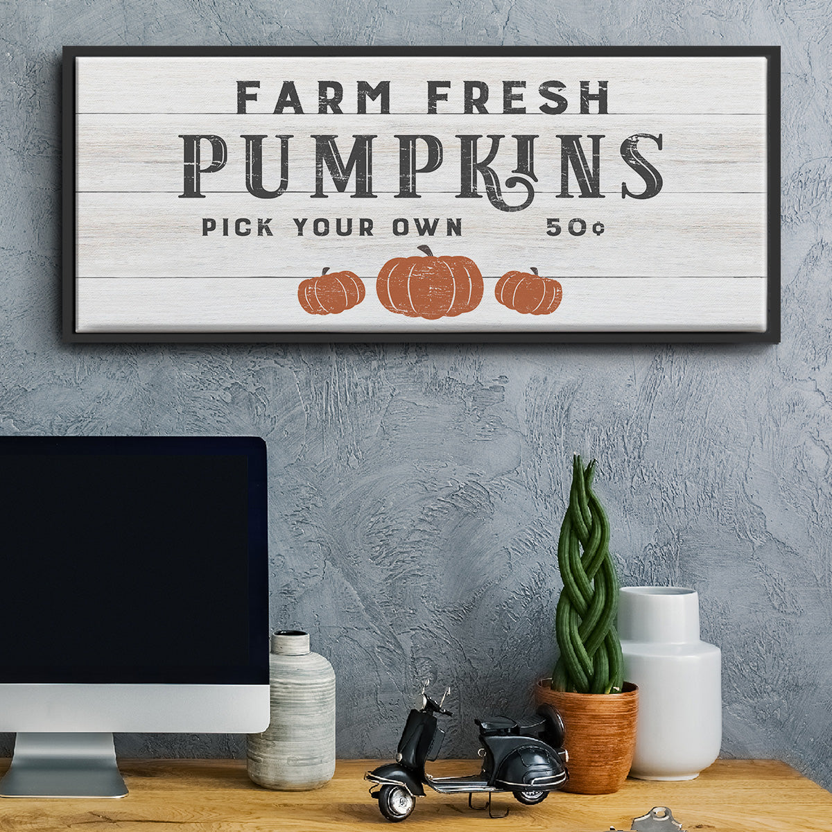 Farm Fresh Pumpkins - Floater Framed Canvas Print