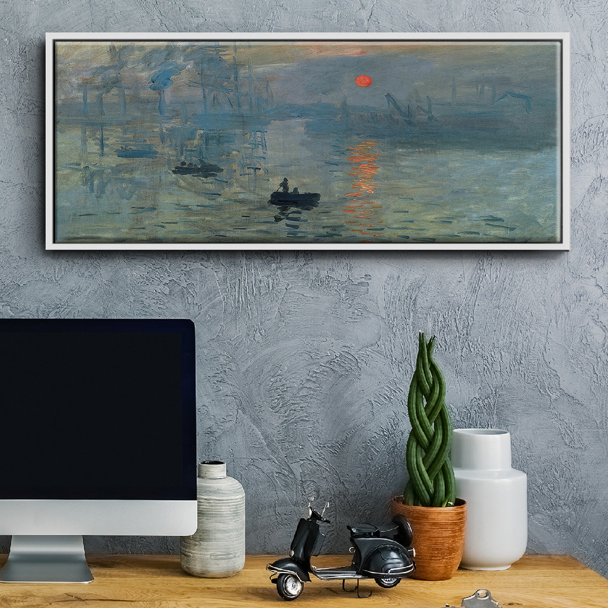 Impression Sunrise - Floater Framed Canvas Print