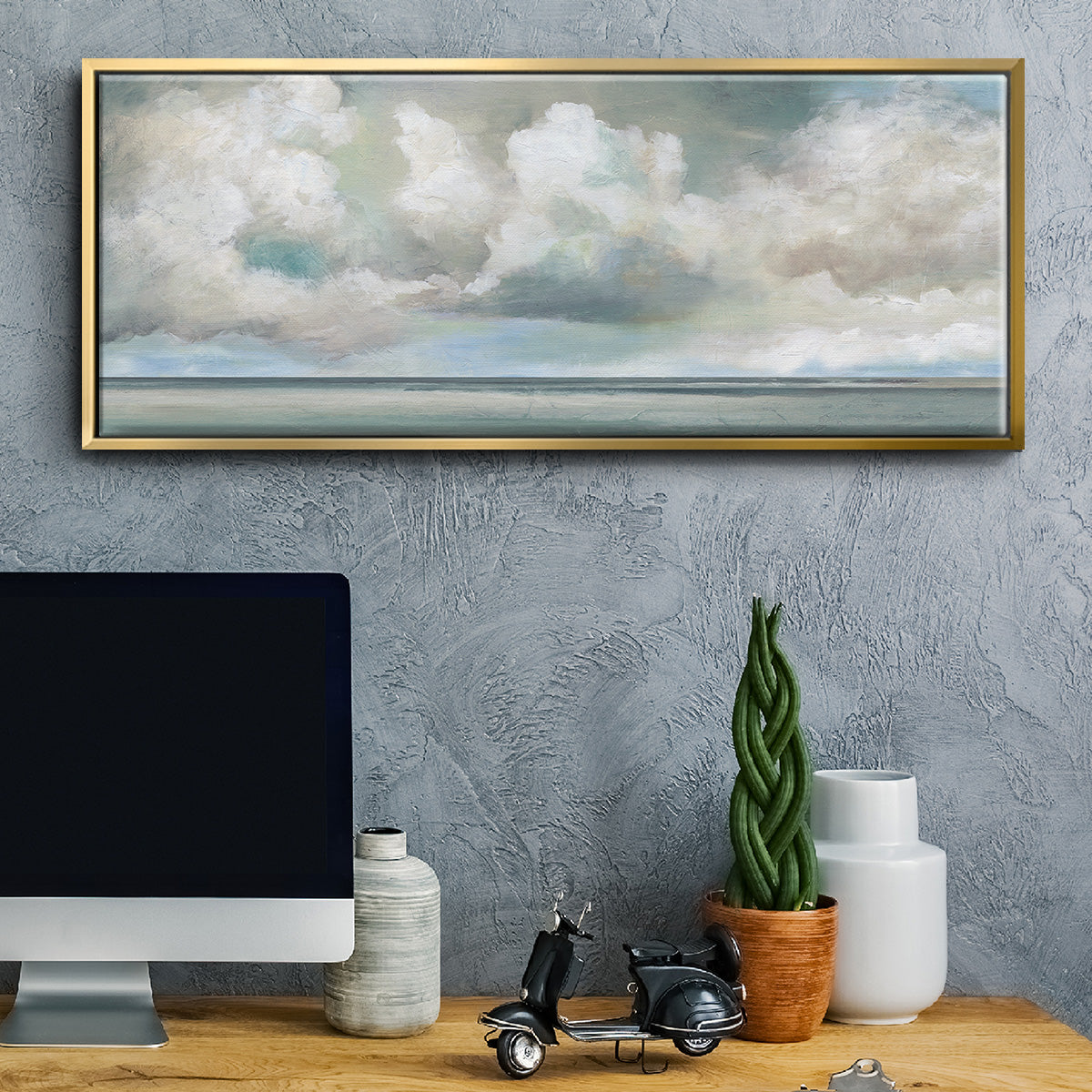 Cloudscape Vista I - Floater Framed Canvas Print