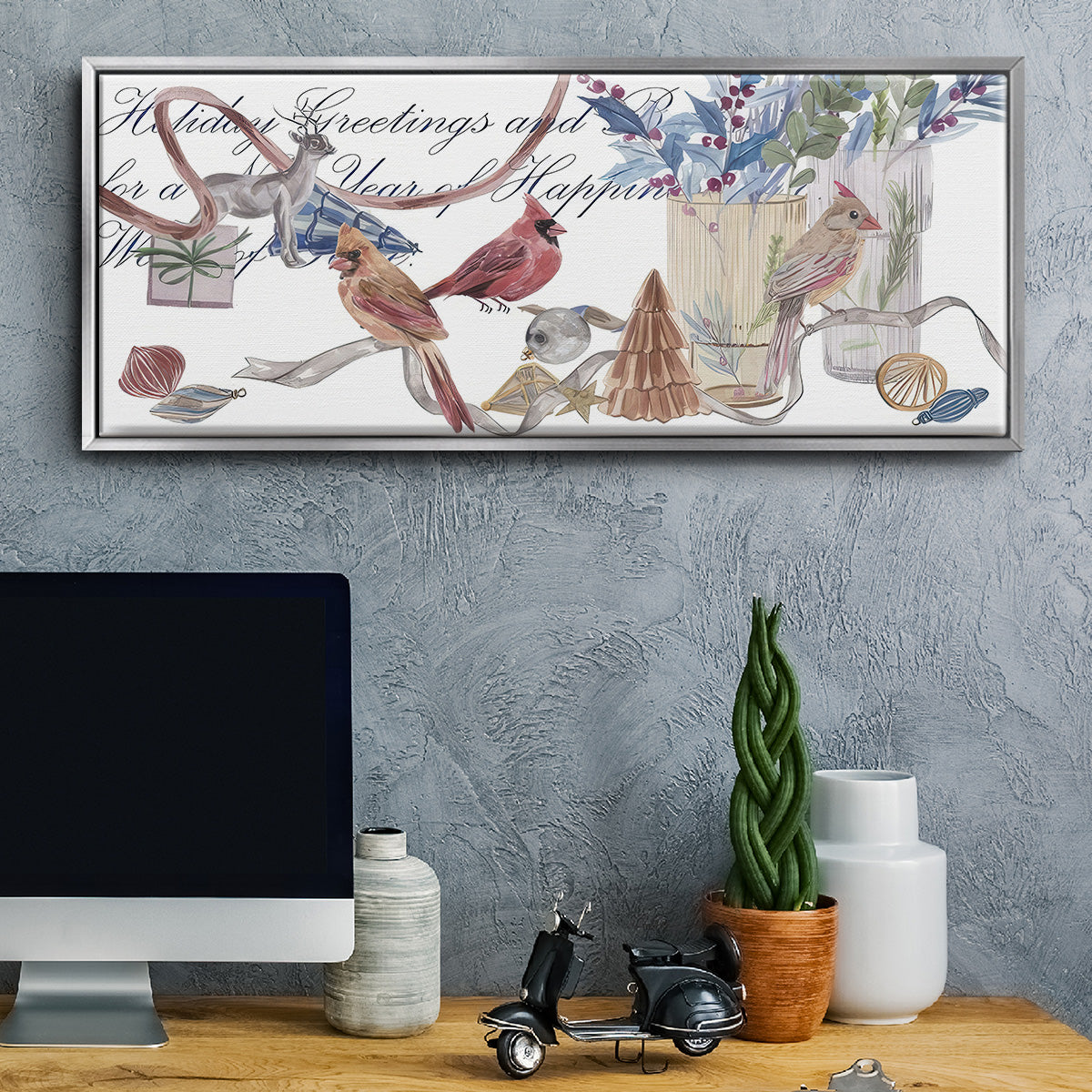 Warm Wishes Collection D - Floater Framed Canvas Print