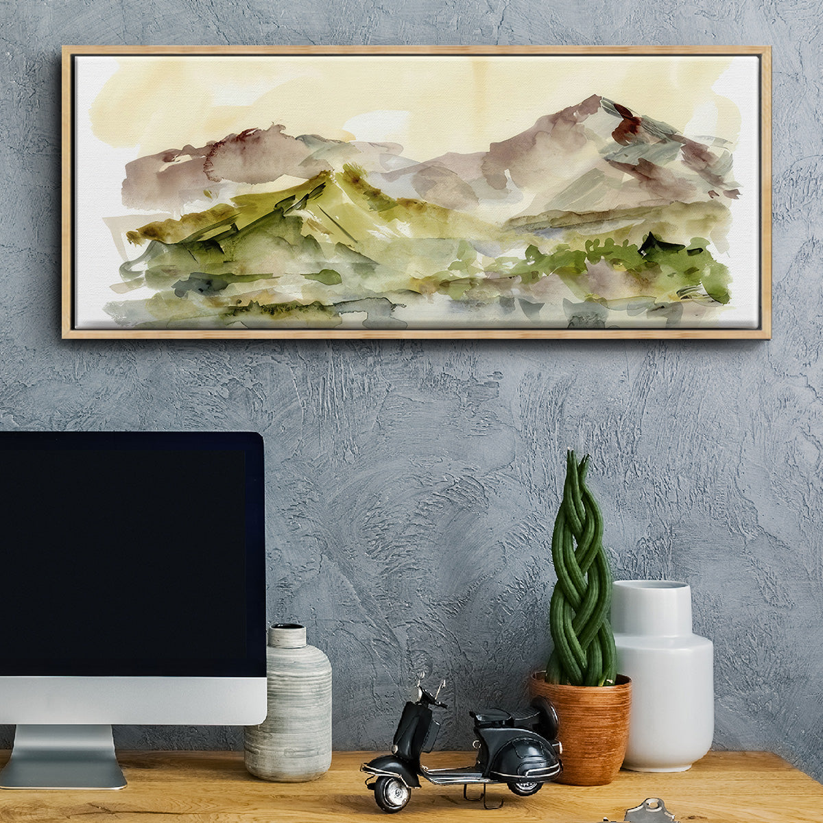 Plum Ridge II - Floater Framed Canvas Print