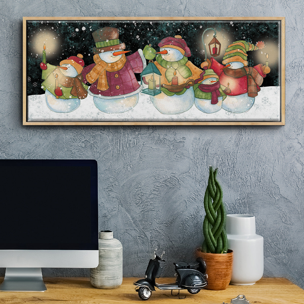 Christmas Lineup - Floater Framed Canvas Print