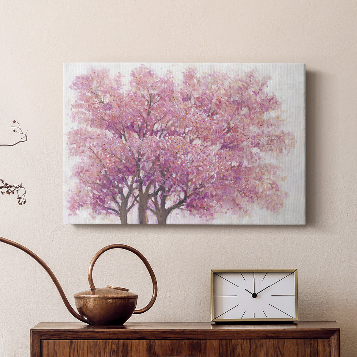 Pink Cherry Blossom Tree I - Canvas Art Print