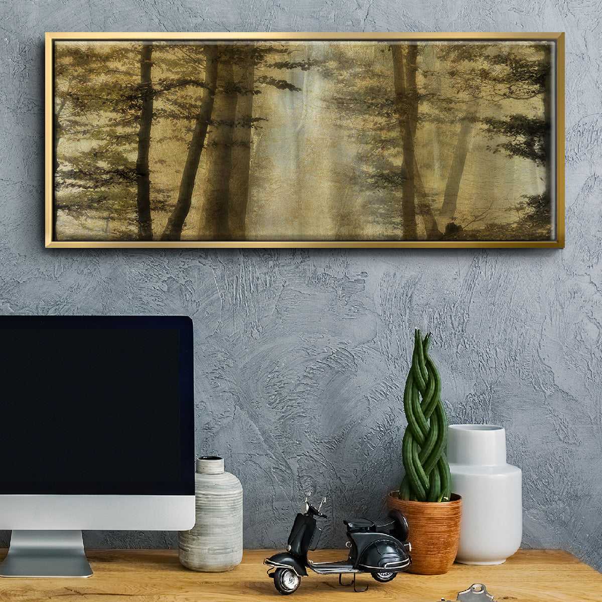 Golden Magic - Floater Framed Canvas Print