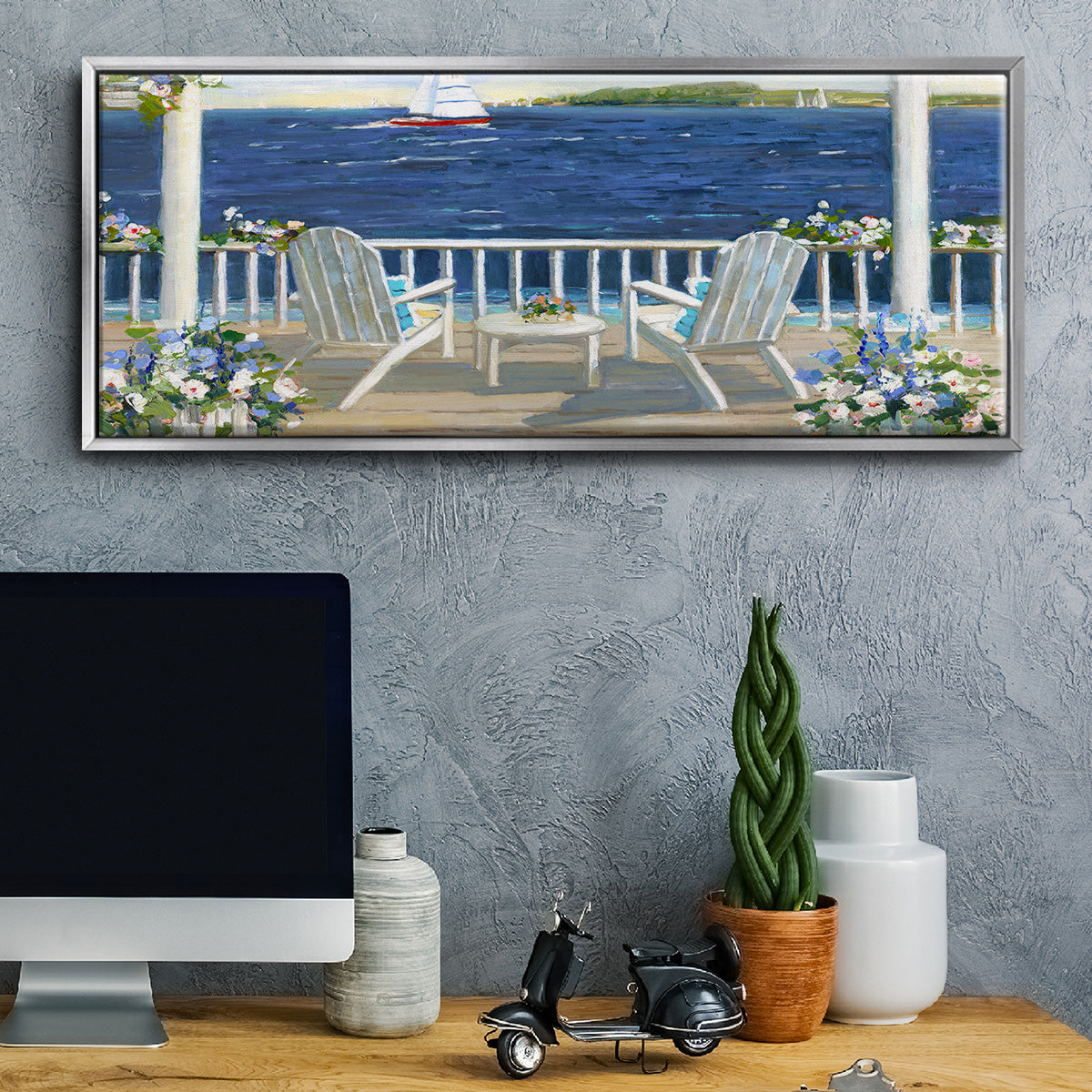 Summer Sail - Floater Framed Canvas Print